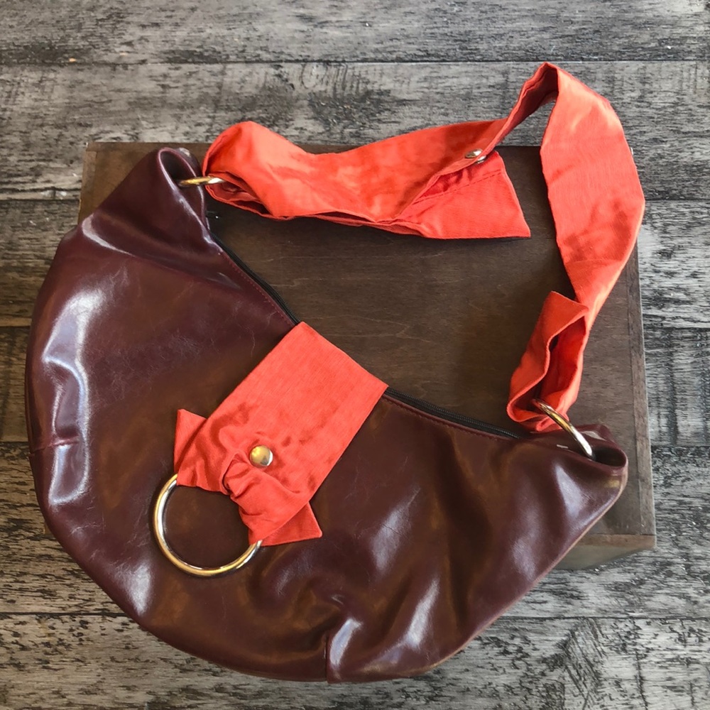 Crystalyn Kae Vegan Artisan Crescent Handbag